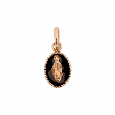 Gigi Clozeau Madone pendant, rose gold and black resin