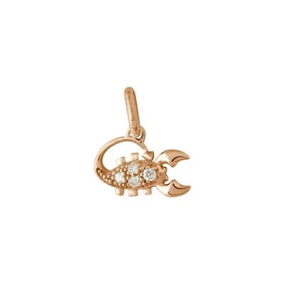 Pendentif Gigi Clozeau Zodiaque Scorpion en or rose et diamants