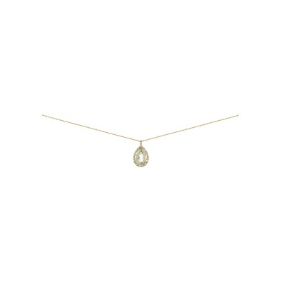 Collier en or jaune et diamant, 45cm