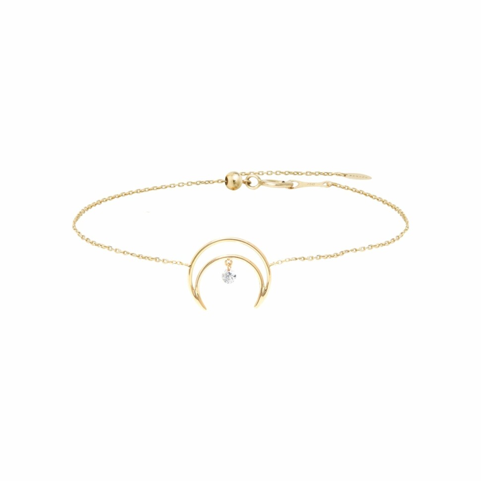 Bracelet Persée Symboles Lune en or jaune et diamant