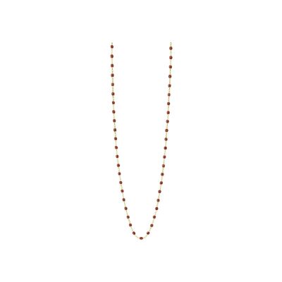 Sautoir Gigi Clozeau Classique en or jaune et résine moka, taille 86cm