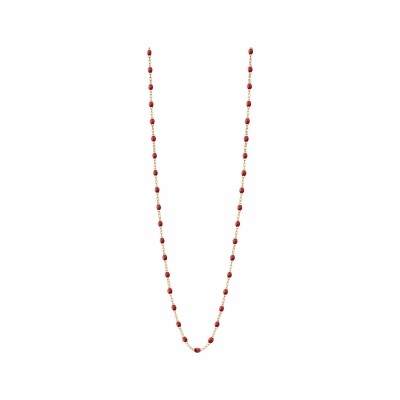 Gigi Clozeau necklace, rose gold and burgundy resin, size 86cm