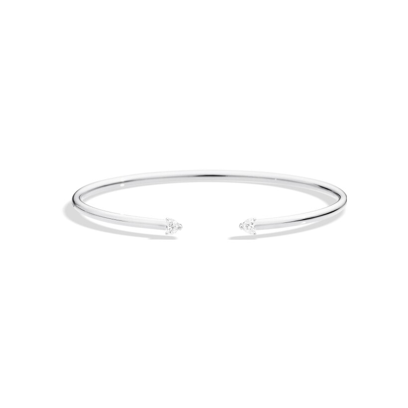 Bracelet Recarlo Anniversary More en or blanc et diamants coeurs naturels 0.29 ct, taille M