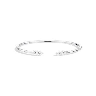 Bracelet Recarlo Anniversary More en or blanc et diamants coeurs naturels 0.71 ct, taille M