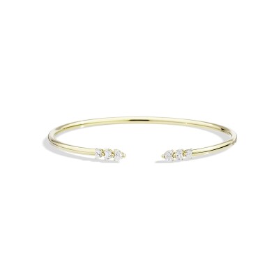 Bracelet Recarlo Anniversary More en or jaune et diamants coeurs naturels 0.71 ct, taille S