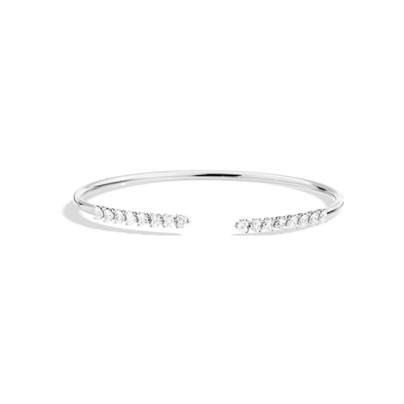 Bracelet Recarlo Anniversary More en or blanc et diamants coeurs naturels 1.40 ct, taille M