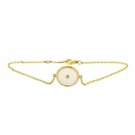 Bracelet Adriana Karembeu en or jaune, nacre et diamant