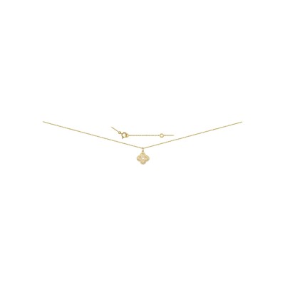Collier finition lapidée en or jaune, 45cm