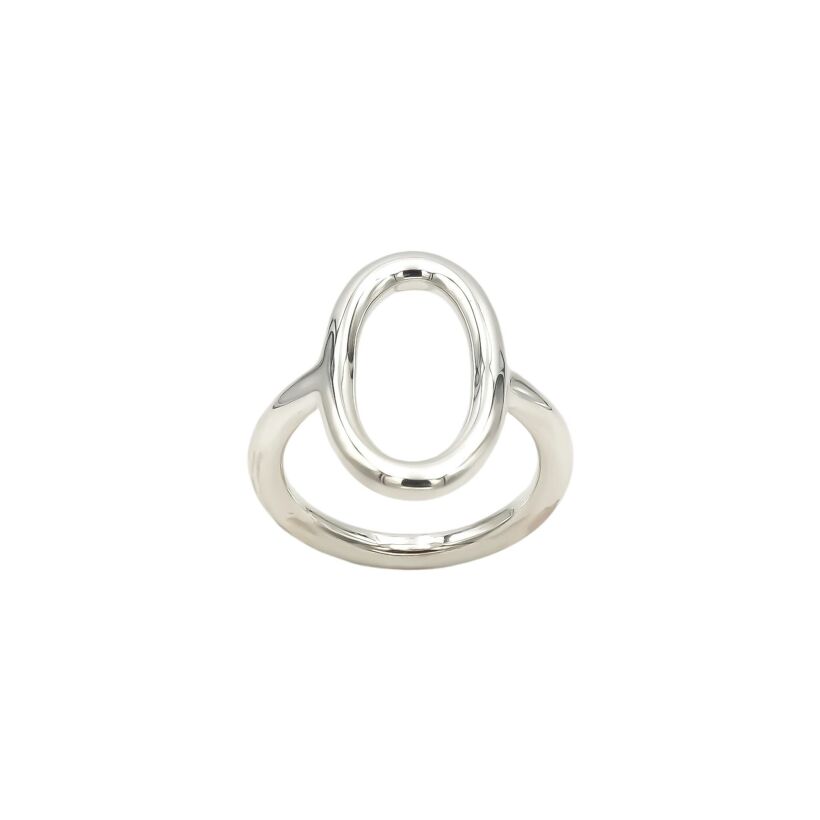 Bague anneau ovale en argent