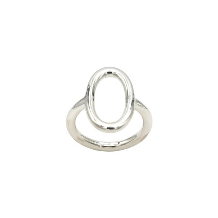 Bague anneau ovale en argent