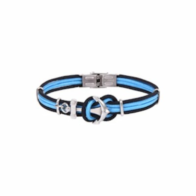 Bracelet Elden Paris en acier 4 rangs paracorde bicolore