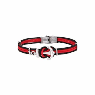Bracelet Elden Paris en acier 4 rangs paracorde bicolore