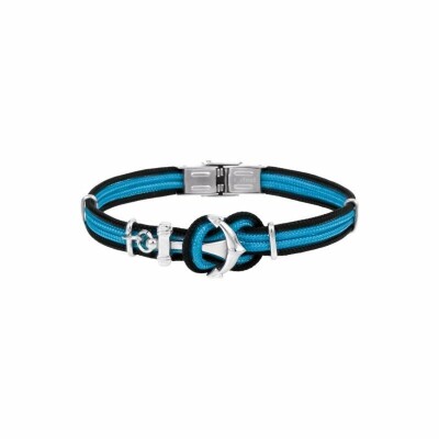 Bracelet Elden Paris en acier 4 rangs paracorde bicolore
