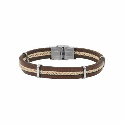 Bracelet Elden Paris Seven Days Oscar en cuir et cordon