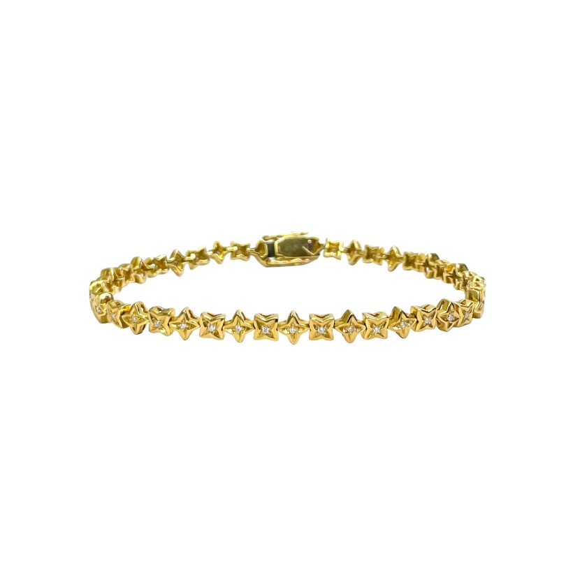 Bracelet Isabelle Barrier en or jaune et diamants de 0.25ct