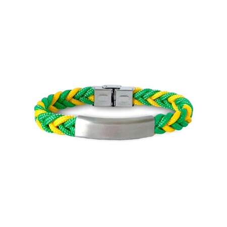 Bracelet Elden Paris Football Nantes en acier et cordes, 22cm