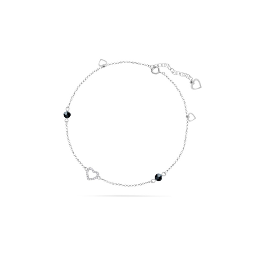 Bracelet Spark Lilo en argent plaqué platine et cristaux