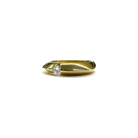 Solitaire Isabelle Barrier en or jaune et diamant de 0.13ct, taille 55