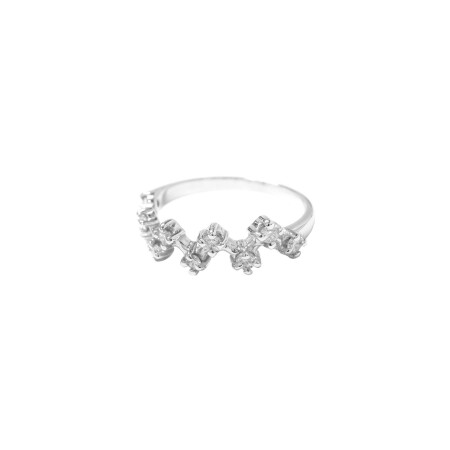 Alliance Isabelle Barrier en or blanc et diamants, taille 54