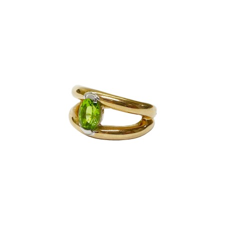 Bague Isabelle Barrier en or jaune et péridot, taille 55