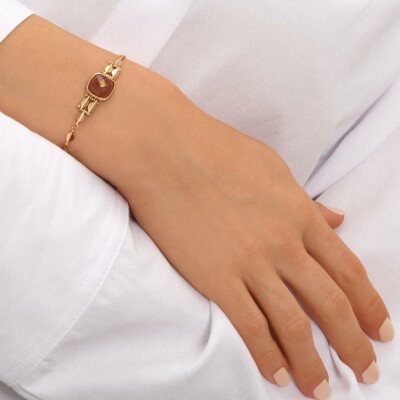 Bracelet SATELLITE Babylone en plaqué or et quartz