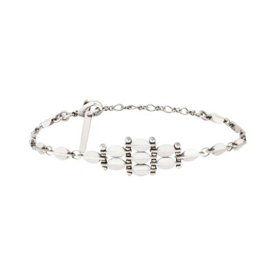 Bracelet SATELLITE Babylone en métal argenté