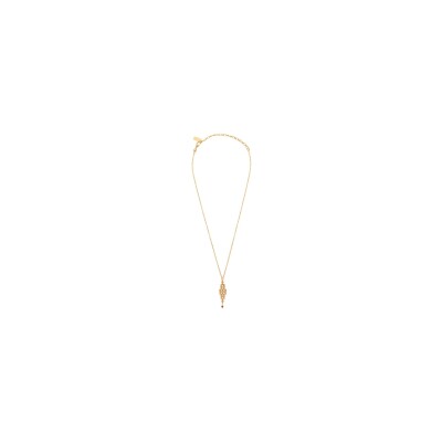 Collier SATELLITE Babylone en plaqué or et grenat