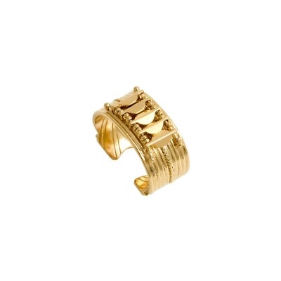 Bague SATELLITE Babylone en plaqué or, taille ajustable