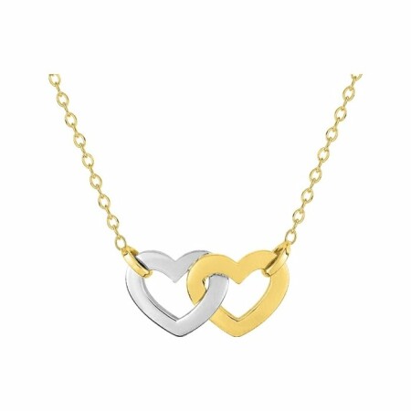 Collier en plaqué or jaune et plaqué or blanc