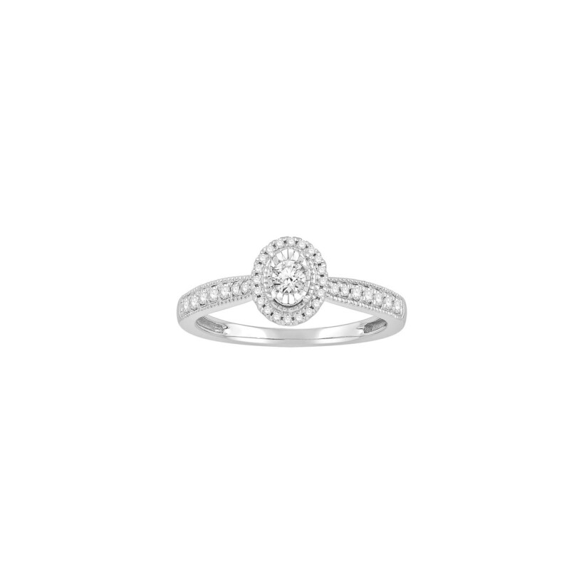 Bague en or blanc et diamants de 0.24ct