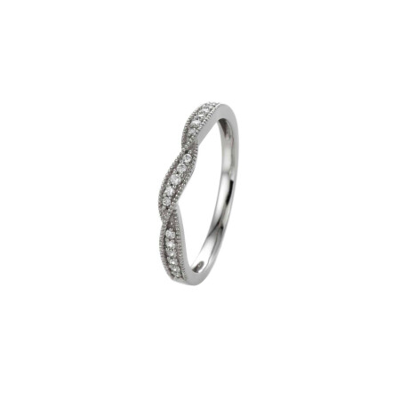 Bague en or blanc et diamants de 0.10ct