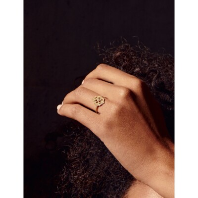 Bague Stone Paris Bloom en or blanc et diamants