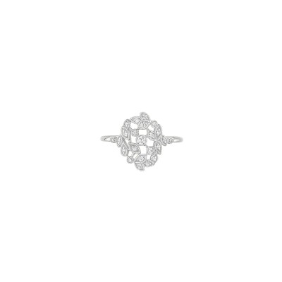 Bague Stone Paris Bloom en or blanc et diamants