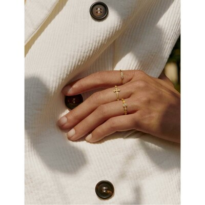 Bague Stone Paris Monroe en or jaune et diamants