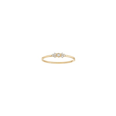 Bague Stone Paris Monroe en or jaune et diamants