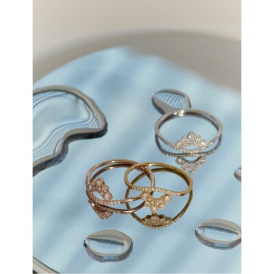 Bague Stone Paris Nude en or rose et diamants
