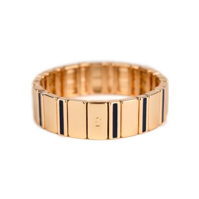 Bracelet Simone à Bordeaux Baguette Gold Encre en métal doré émaillé
