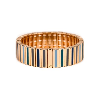 Bracelet Simone à Bordeaux Baguette Les Toits De Paris en métal doré émaillé