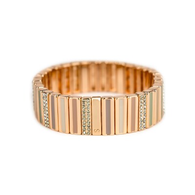 Bracelet Simone à Bordeaux Baguette Strass Balade en métal doré émaillé