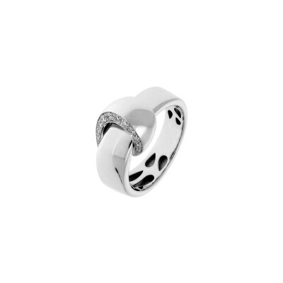 Bague Noeud en or blanc et diamants