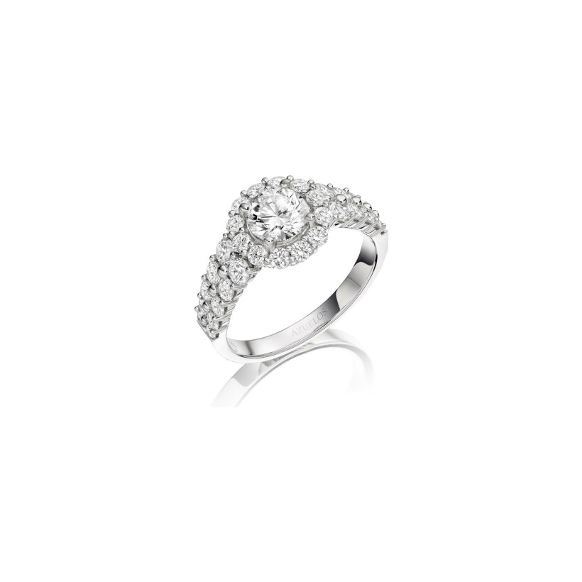 Solitaire, white gold and diamonds