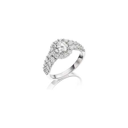 Solitaire en or blanc et diamant