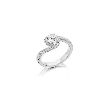 Solitaire en or blanc et diamant