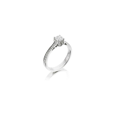 Solitaire en or blanc et diamant