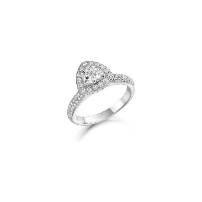 Solitaire, white gold and diamonds