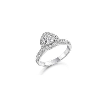 Solitaire en or blanc et diamant