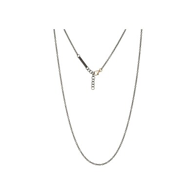 Collier Mano J en titane et or rouge