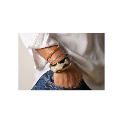 Bracelet jonc ATELIER1811 Barnabe Naturel Brun en corne naturelle