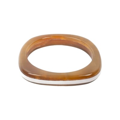 Bracelet jonc ATELIER1811 Basile Blanc en corne naturelle