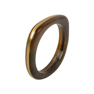 Bracelet jonc ATELIER1811 Basile Dore en corne naturelle